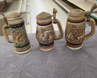 Lot of 3 beer steins