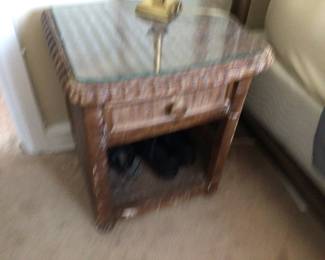 Vintage end table. Spray paint it pristine white $60
