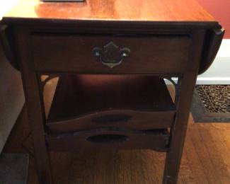 Antique drop leaf end tables pair $95