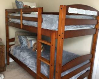 Bunk beds used 3 times. Can also be taken apart to be 2 twin beds. $585