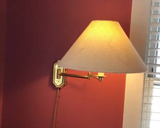 Brass Swing Arm Wall Lamp.  $65