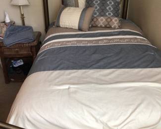 Wrought iron twin bed. Bed sold separately 