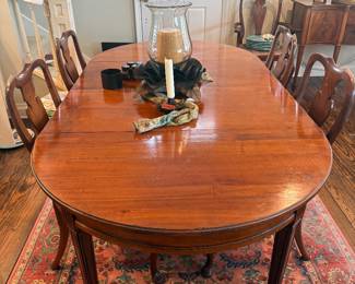 Dining Table , set 6 IQueen Anne Chairs