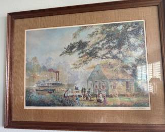 Robert M Rucker 1932 "Family Reunion" 137/1000 36"w by. 27.25" framed