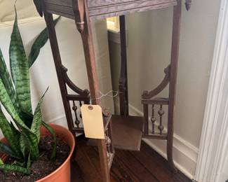 Antique Marble Top Plant Stand