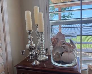 Mercury Glass Candle Holders
