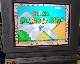 Panasonic CRT TV with VHS/DVD player combo