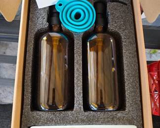 Glass soap/lotion bottles