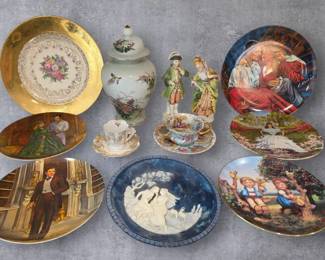 Elegant Vintage Estate Collection of Plates, Tea Sets, and Occupied Japan Figurines