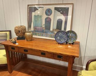 Mission style library table 