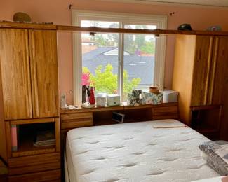 1970s Designer Oak Bedroom Set