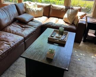 RH Sectional Leather - Retoration hardware