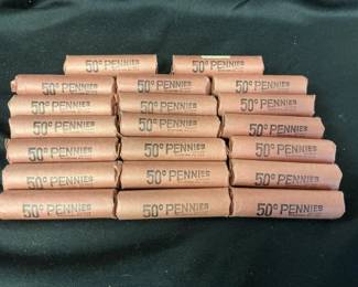 1959D Pennies In Foil