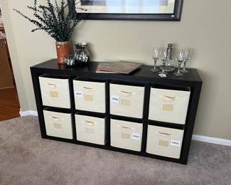 Storage Shelf, Fabric Storage Bins
