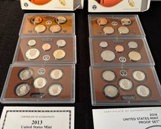 2013  2014 US Mint Proof Sets