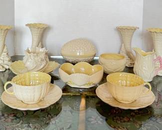 Vintage White Belleek China Set