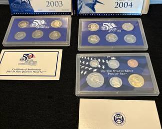 2003 US Quarter Proof Set  2004 US Mint Proof Set