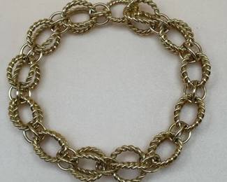 18 Karat Yellow Gold, Tiffany  Company Schlumberger Circle Rope Bracelet