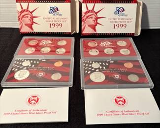 2 1999 US Mint Silver Proof Sets