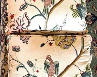 2 Embroidered Pillows
