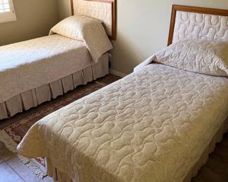 2 Twin Mattresses  Metal Bed Frames