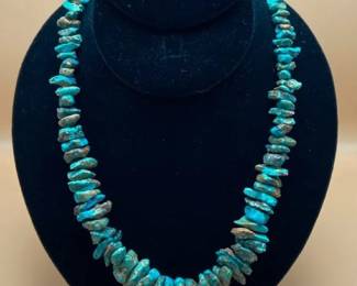 Turquoise Nugget Graduated Necklace