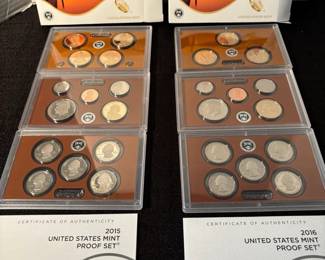 2015  2016 US Mint Proof Sets