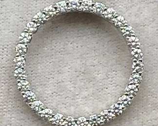 18 Karat White Gold, Roberto Coin, Circle of Life Diamond Pendant
