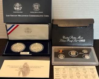 Leif Ericson Millennium Comm. Coins  1992 US Mint Silver Proof Set