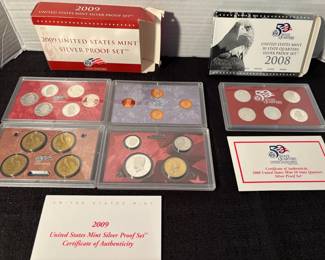 2009 US Silver Proof Set  2008 Qrtrs Silver Proof Set