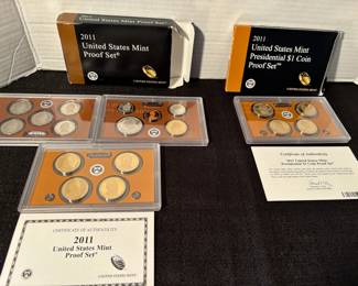 2011 Presidential $1  US Mint Proof Sets