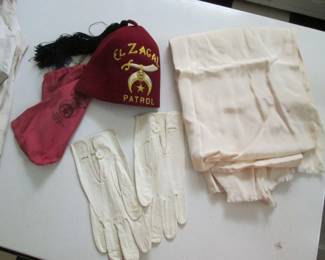 Brown fez gloves scarf
