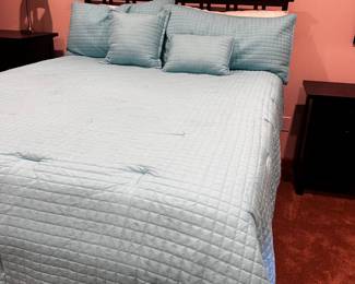 Queen bed and headboard
