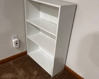white shelving