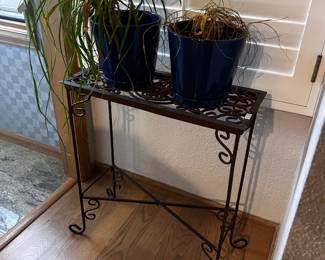Iron plant stand/console table