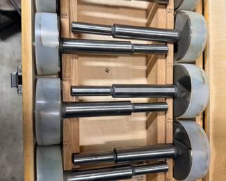 two box sets of large diameter forstner bits