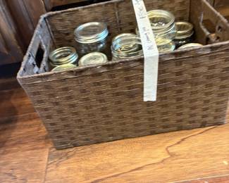 Jars & basket - jars as group & basket separate price