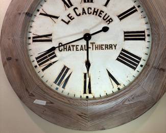 Large decor - clock in wood surround - very large