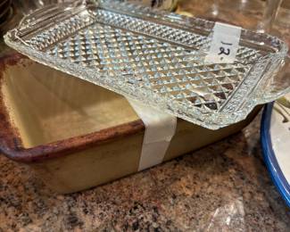 Kitchen - platter, large cup, Pyrex casserole with lid