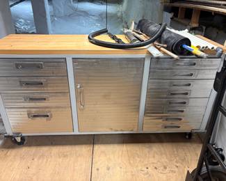 Large metal tool chest