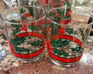 Vintage set of 5 high ball glasses