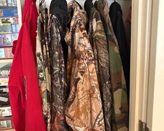 Bedroom closet - hunting clothes