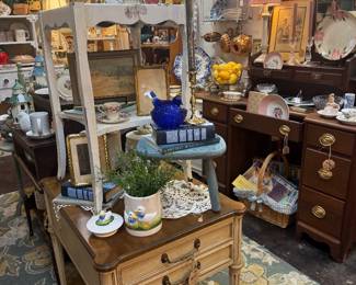 lots of spaces filled with antique and vintage goods