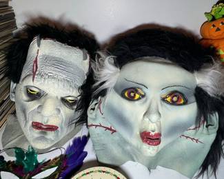 Bride of Frankenstein and Frankenstein Monster Masks