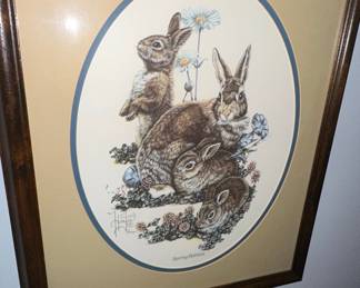 Eileen Hayes Spring Rabbits Print