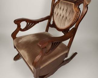 Victorian Eastlake Style Carved Rocking Chair
