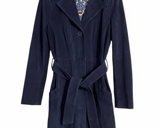 Dennis Basso Suede Trench Coat