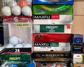 Assorted Golf Balls and Tees
