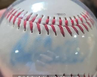 Bob Feller Autographed Baseball