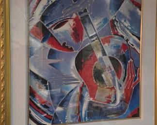 Martiros Manoukian Abstract Guitarist Art Print